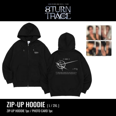 Foto van 8Turn - Trace Tour Merchandise - Zip-Up Hoodie - 2XL