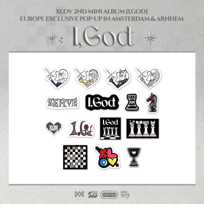 Foto van XLOV - [2026 XLOV [I,GOD] EUROPE EXCLUSIVE POP-UP MD] STICKER PACK