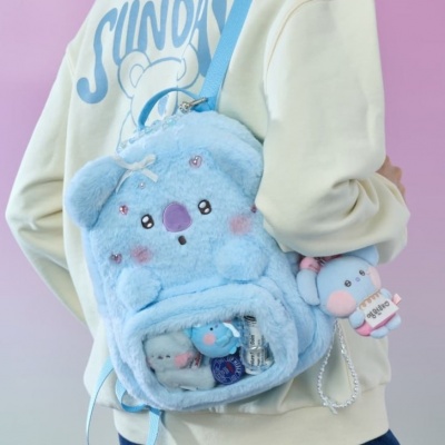 Foto van [Pre Order] BTS - BT21 - Baby Clear Pocket Plush Bag - Koya