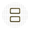 Image de Sleek | Rectangular ring | 25 mm | Antique Brass