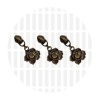 Afbeelding van Rose Flower #5S | schuiver spiraalrits | Antique Brass