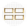 Image de Edge | Rectangular ring | 38 mm | Antique Gold