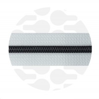 Pure White - #S5 Gunmetal | Spiraalrits | 3 meter