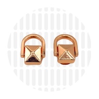 Petite connector Pyramid | Rose Gold
