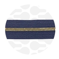Indigo Blue - #M3 Bronze | Metal Zipper tape | 5 meter