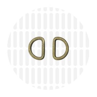 Sleek | D-ring | 15 mm | Antique Brass