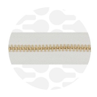 Off white - #M3 Gold | Ruban zip métallique