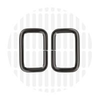 Basic | Rechthoekige ring | 25 mm | Gun metal