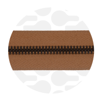 Tobacco Brown - #M5 Black | Metalen rits