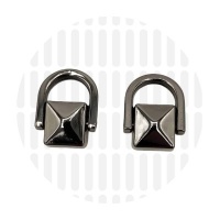 Petite connector Pyramid | Gun metal