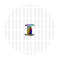Chicago screws 10x10 | Iridescent Rainbow