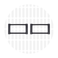 Edge | Rectangular ring | 38 mm | Electro Black