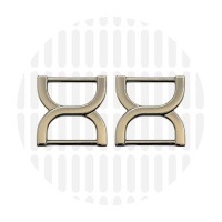 Twisted | Rechthoekige ring | 25 mm | Nickel