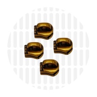 Snap-on #5M | schuiver metalen rits | Antique Gold