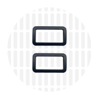 Sleek | Rectangular ring | 25 mm | Electro Black