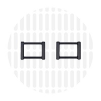 Edge | Rectangular ring | 25 mm | Electro Black