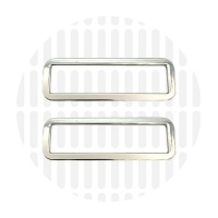 Sleek | Rechthoekige ring | 50 mm | Nickel