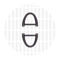 Arc | D-ring | 19 mm | Gun metal