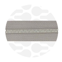 Taupe - #M3 Silver | Metal Zipper tape | 5 meter