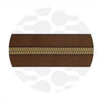 Tobacco Brown - #5S Gold | Nylon Coil Zipper Tape | 3 meter
