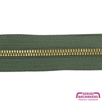 Moss Green - #M3 Bronze | Metal Zipper tape | 5 meter