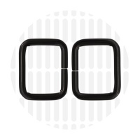 Basic | Rechthoekige ring | 25 mm | Electro Black