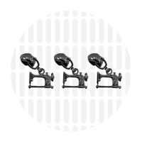 Sewing Machine #5S | schuiver spiraalrits | Gun metal