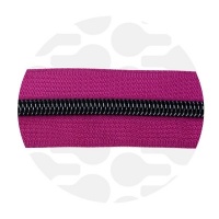 Amaranth Magenta - #S5 Gunmetal | Zip Nylon | 1 mètre