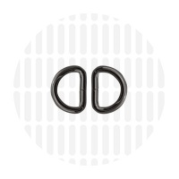 Basic | D-ring | 15 mm | Gun metal