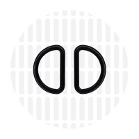 Sleek | D-ring | 25 mm | Electro Black