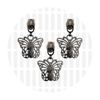 Butterfly #5S | schuiver spiraalrits | Gun metal