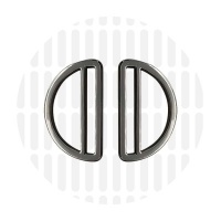 Sleek Duo | D-ring | 38 mm | Gun metal