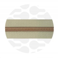 Oatmeal Beige - #5S Rose Gold | Nylon Coil Zipper Tape | 1 meter