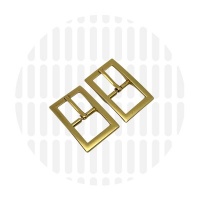 Gesp met pin | 19 mm | Antique Gold