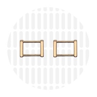 Edge | Rectangular ring | 25 mm | Gold