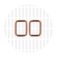 Basic | Rechthoekige ring | 15 mm | Rose Gold