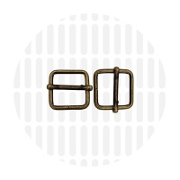Basic | Wide mouth schuifgesp | 19 mm | Antique Brass