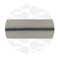 Taupe - #M3 Black | Metal Zipper tape | 5 meter