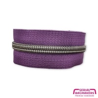 Violet Aubergine - #S5 Gunmetal | Nylon Coil Zipper Tape | 3 meter