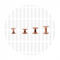 Holnieten dubbele kop rosé goud 9x12 (500 sets)