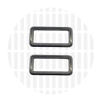 Sleek | Rechthoekige ring | 32 mm | Gun metal