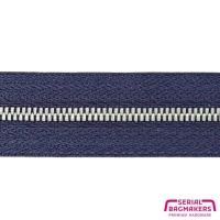 Indigo - #M3 Silver | Metal Zipper Tape