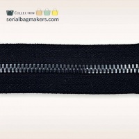 Pure Black - #M5 Gunmetal | Metal Zipper Tape