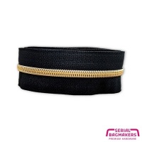 Pure Black - #S3 Gold | Spiraalrits | 5 meter