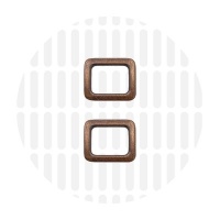 Sleek | Rechthoekige ring | 15 mm | Antique Copper