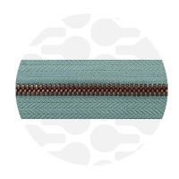 Foggy Blue - #M5 Antique Copper | Metal Zipper Tape