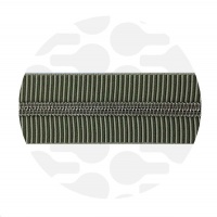 Striped Field - #5S Silver | Nylon Coil Zipper Tape | 3 meter