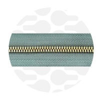 Foggy Blue - #M5 Gold | Metal Zipper Tape