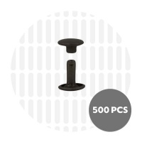 Holnieten dubbele kop zwart 9x8 (500 sets)