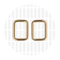 Basic | Rechthoekige ring | 19 mm | Gold